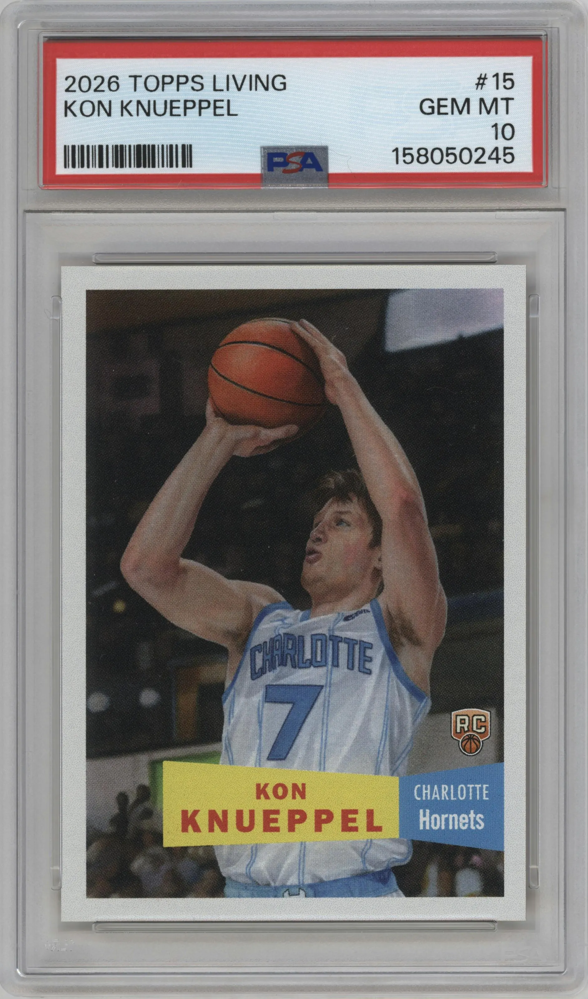 2025 Topps Living Kon Knueppel PSA 10
