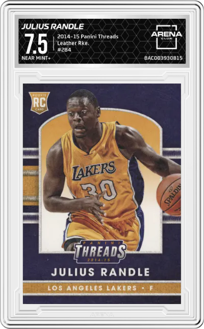 2014 Panini Threads Leather Rke. Julius Randle ARENA CLUB 7.5