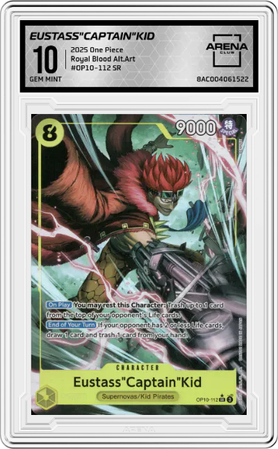 2025 One Piece Royal Blood Eustass"Captain"Kid Alternate Art SR #OP10-112 SR ARENA CLUB 10