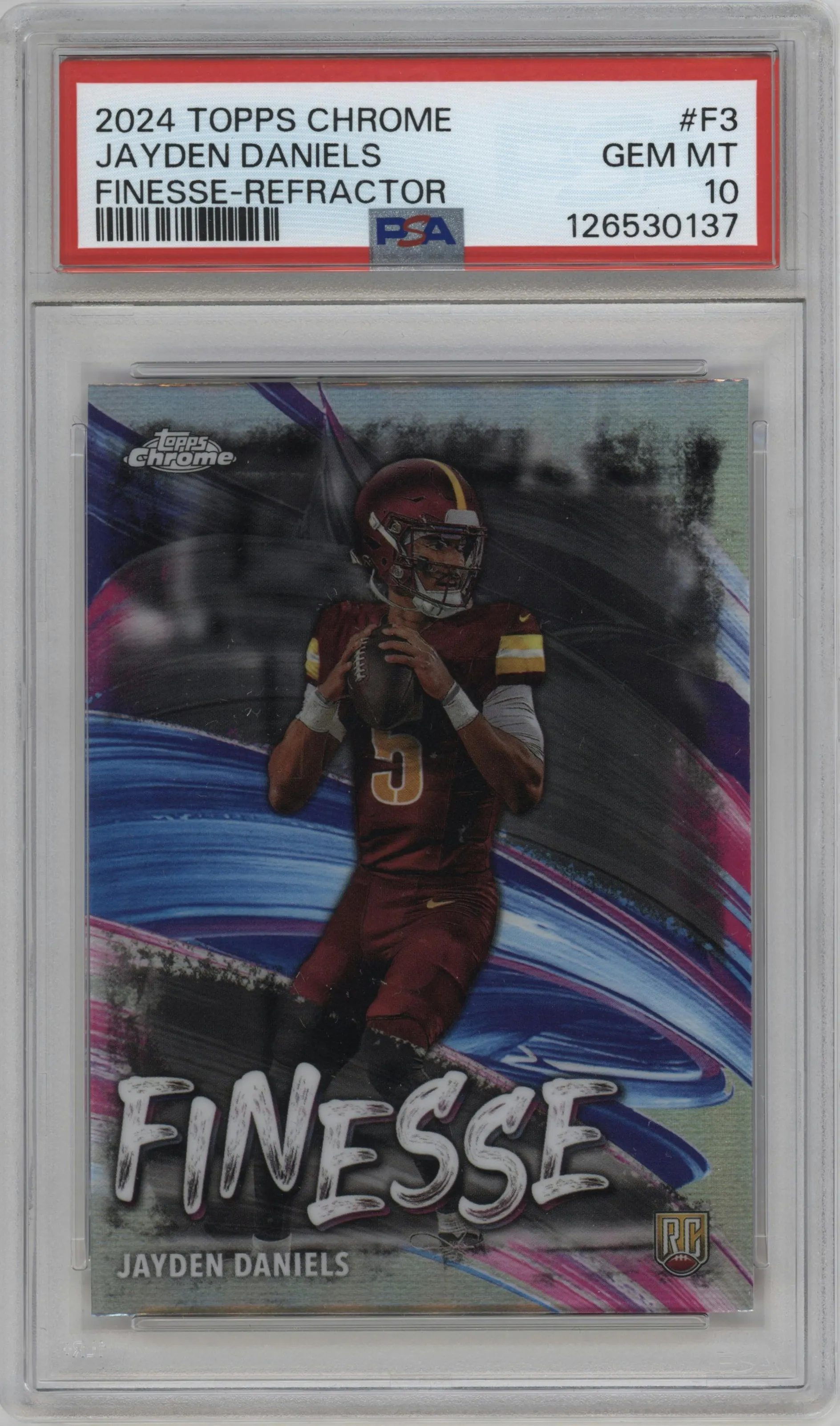 2024 Topps Chrome Finesse Jayden Daniels Refractor #F-3 PSA 10