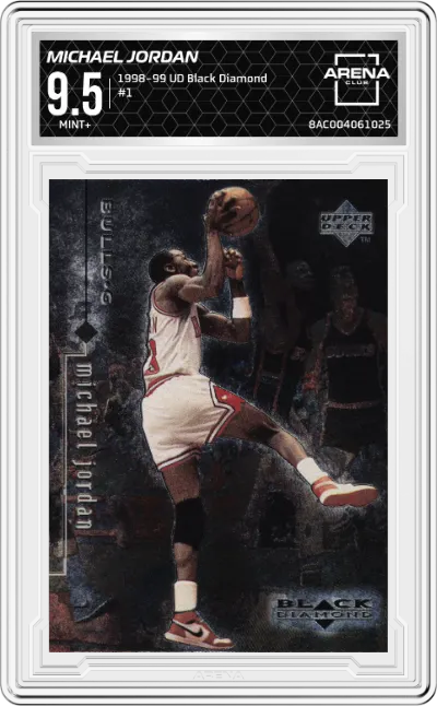 1998 Upper Deck Black Diamond Michael Jordan #1 ARENA CLUB 9.5