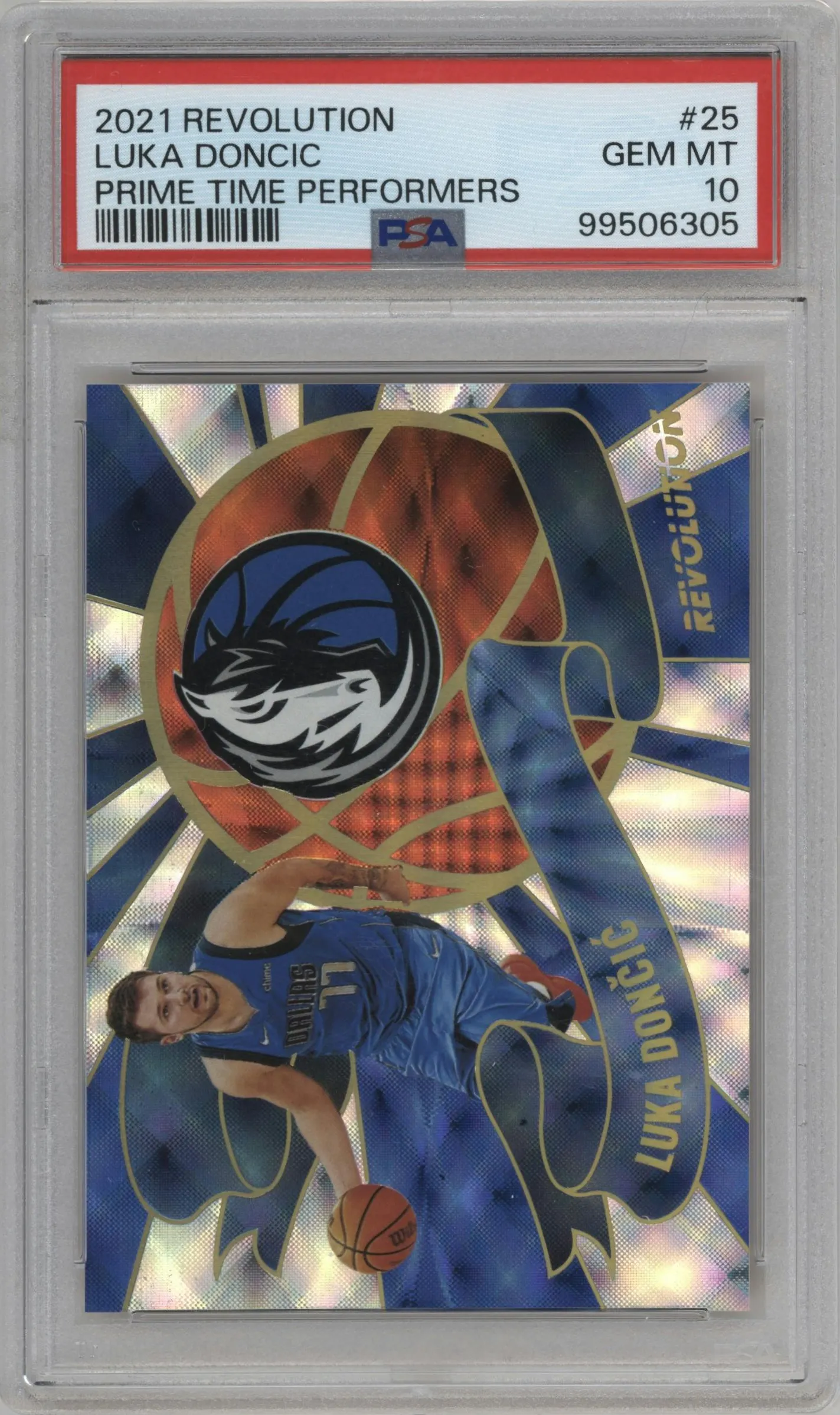 2021 Panini Revolution Prime Time Performers Luka Doncic #25 PSA 10