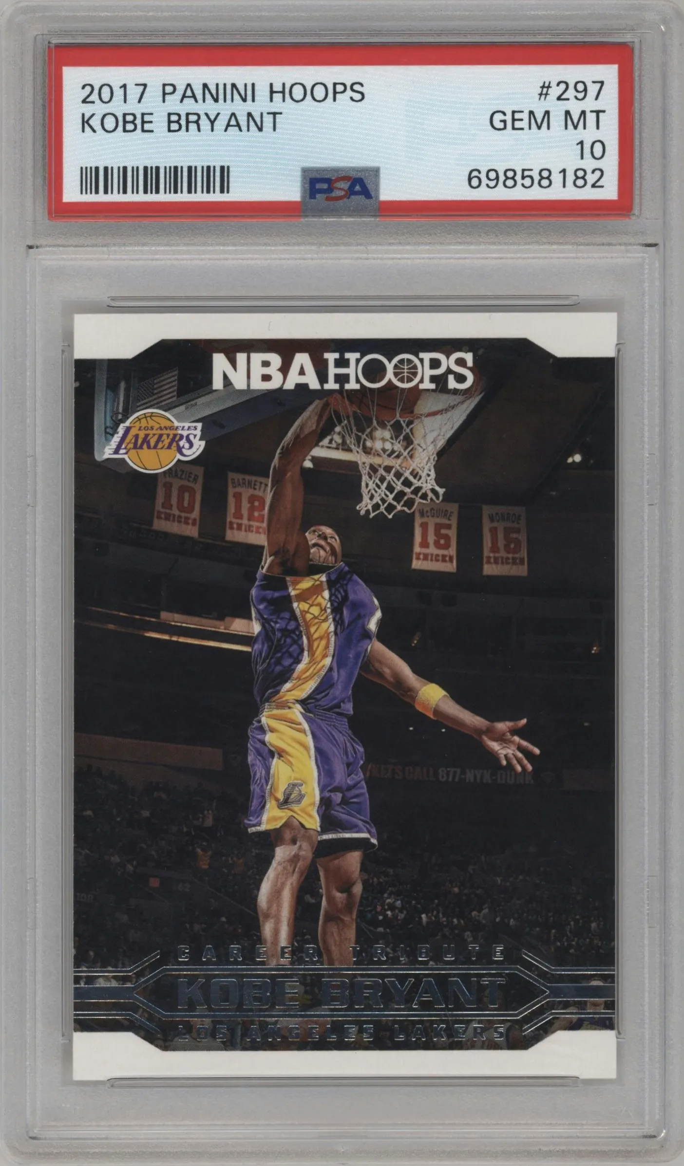 2017 Panini NBA Hoops Kobe Bryant #297 PSA 10