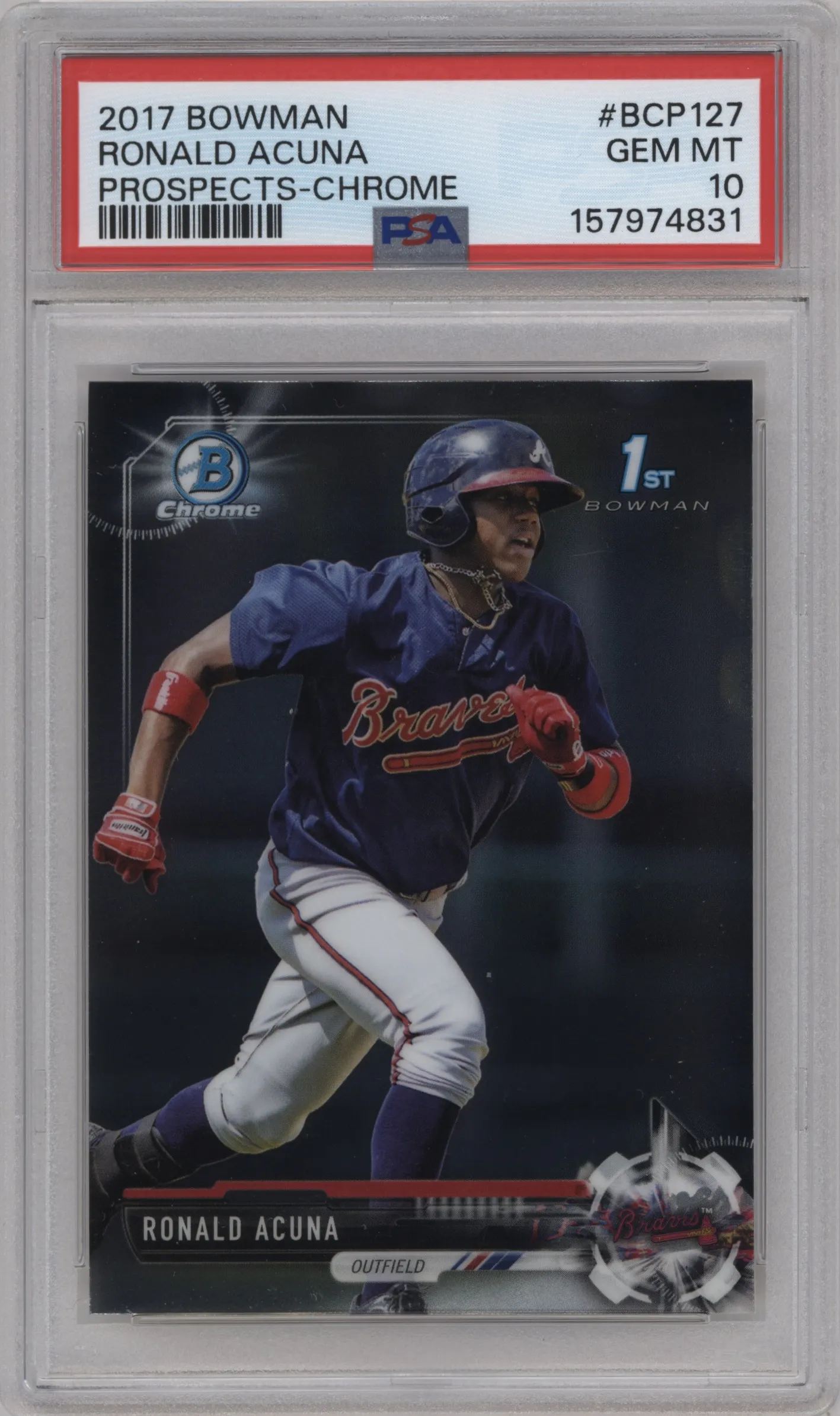 2017 Bowman Chr.Pros. Ronald Acuna PSA 10