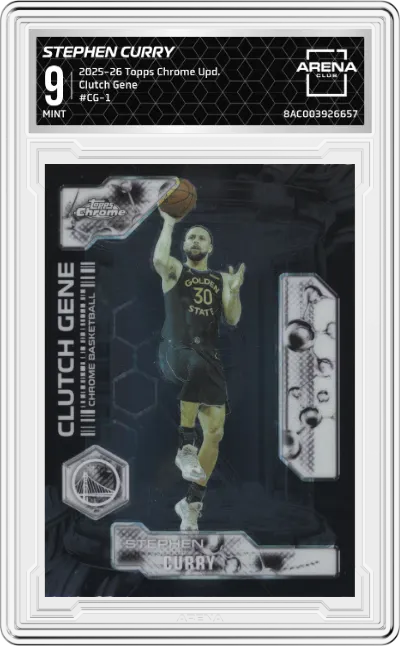 2025 Topps Chrome Update Clutch Gene Stephen Curry #CG-1  ARENA CLUB 9