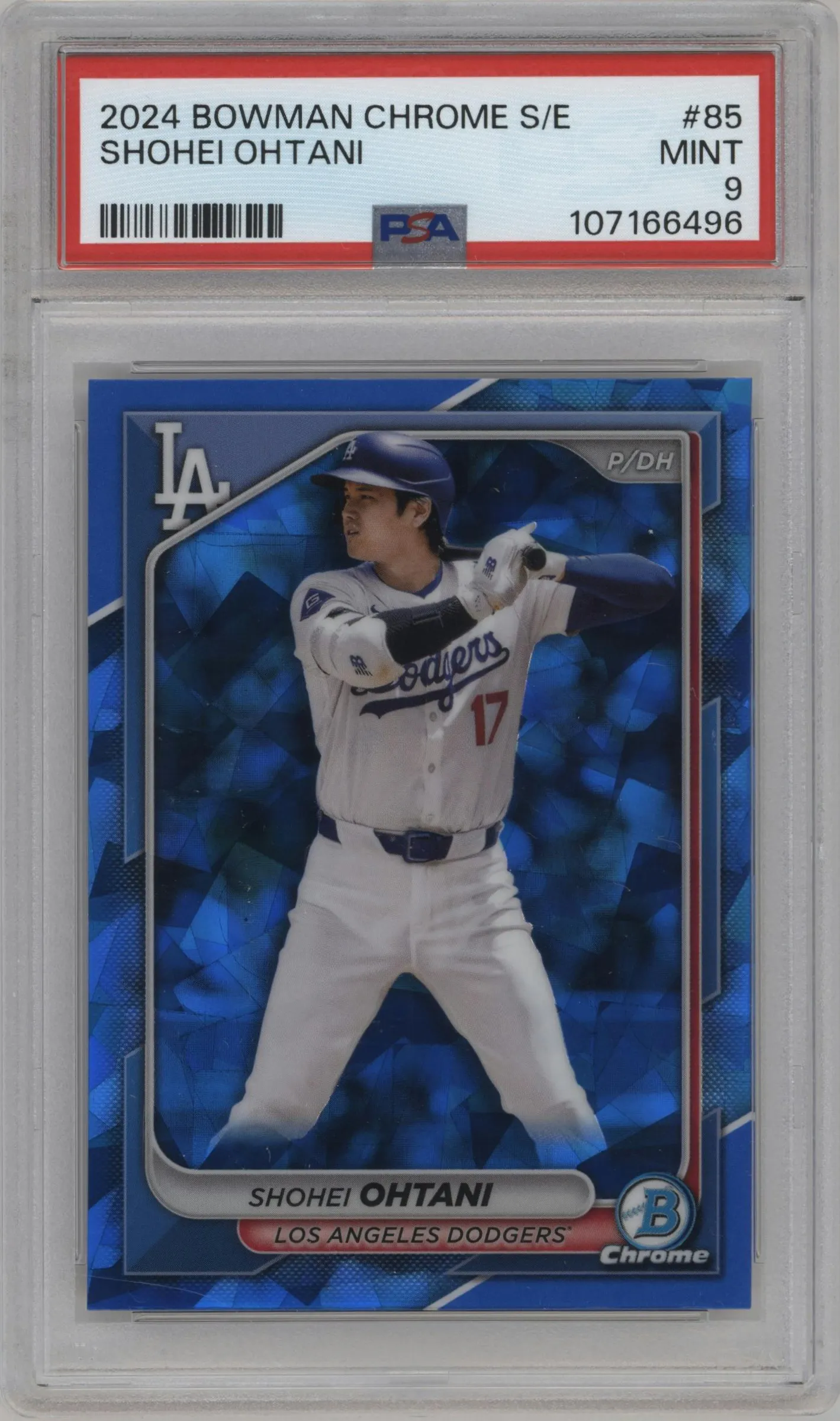 2024 Bowman Chrome Sapphire Shohei Ohtani #85 PSA 9