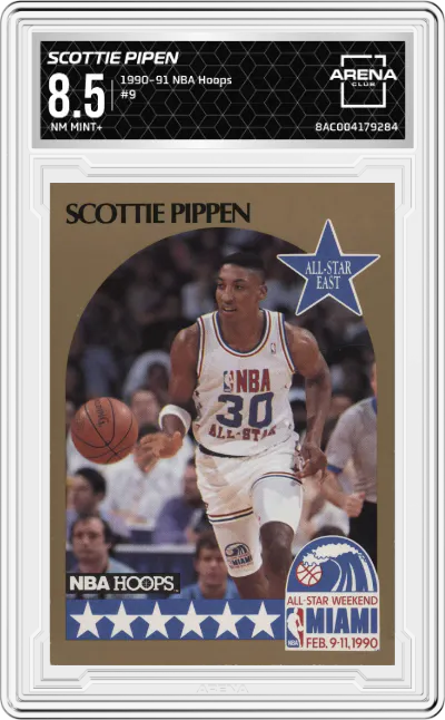 1990 NBA Hoops Scottie Pipen #9 ARENA CLUB 8.5