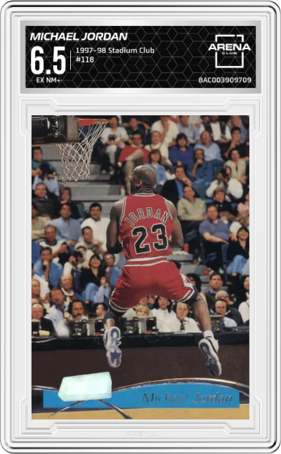 1997 Topps Stadium Club Michael Jordan #118 ARENA CLUB 6.5