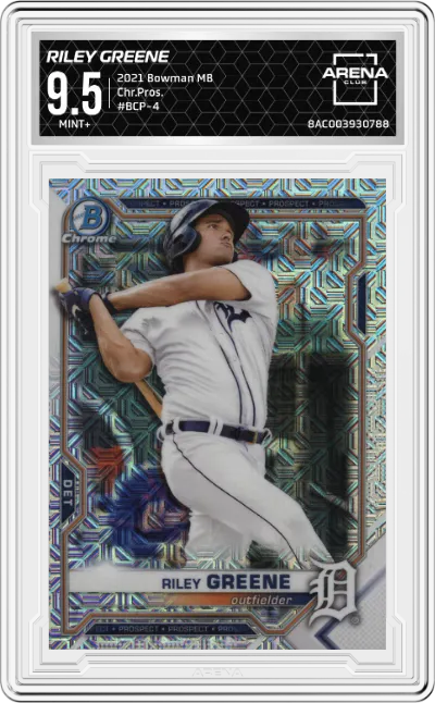 2021 Bowman Mega Box Chr.Pros. Riley Greene ARENA CLUB 9.5