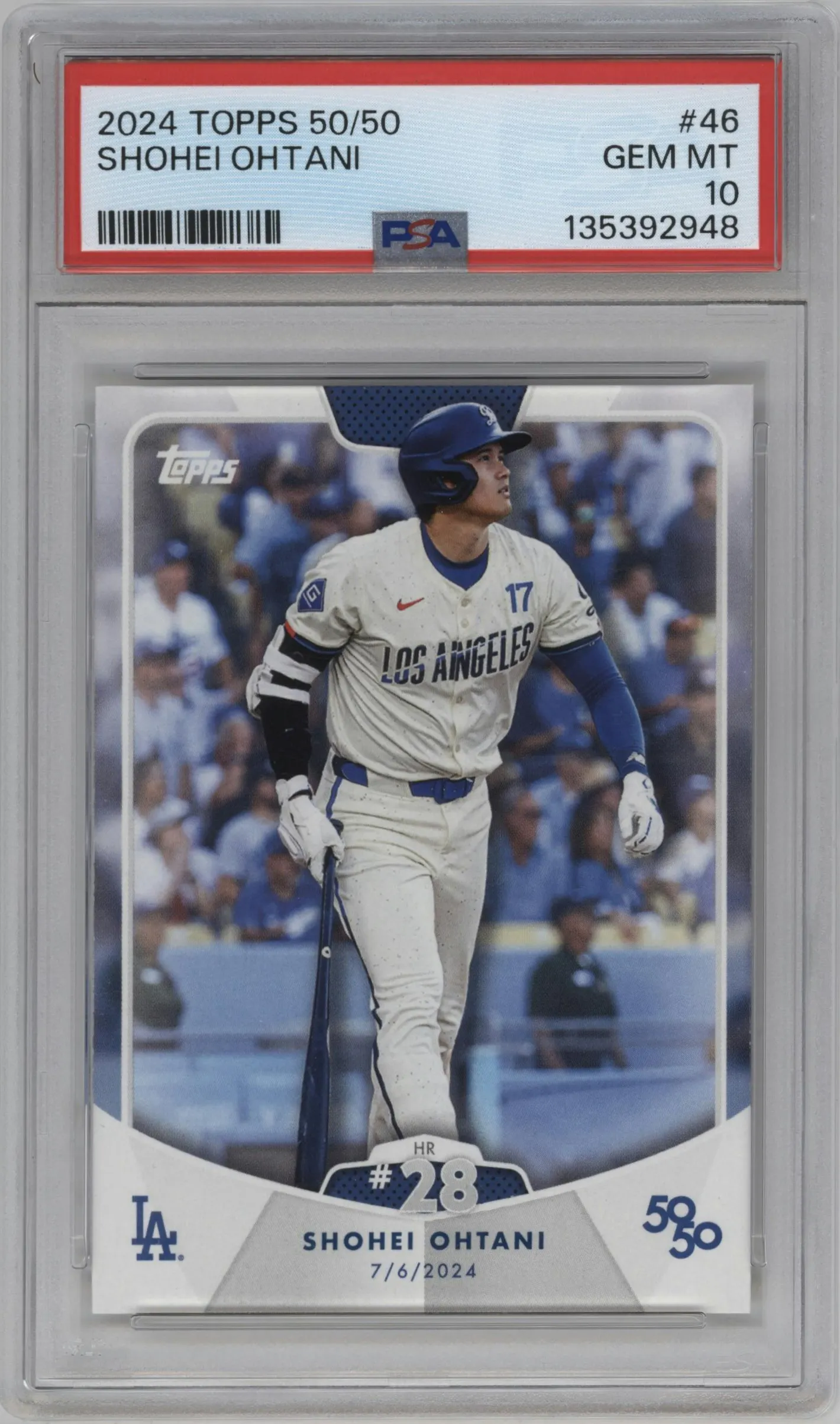 2024 Topps 50/50 Shohei Ohtani #46 PSA 10