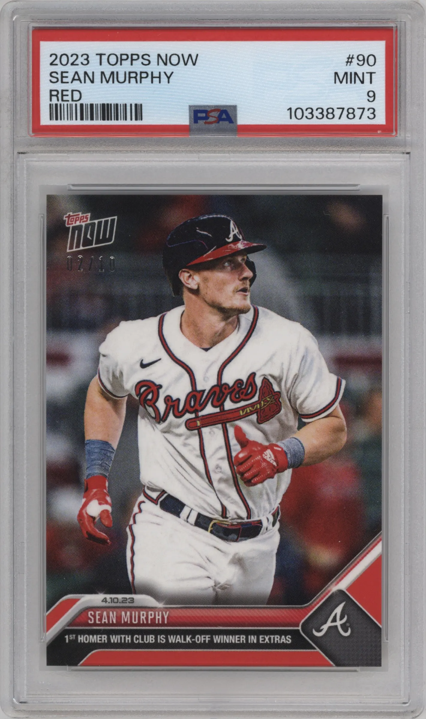 2023 Topps Now Sean Murphy Red #90 PSA 9