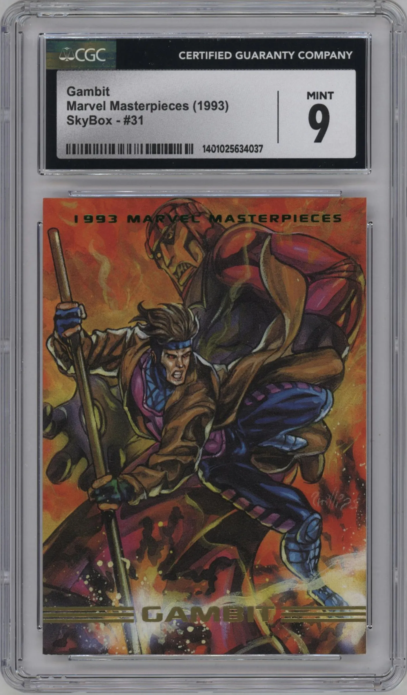 1993 SkyBox Marvel Masterpieces Gambit #31 CGC 9