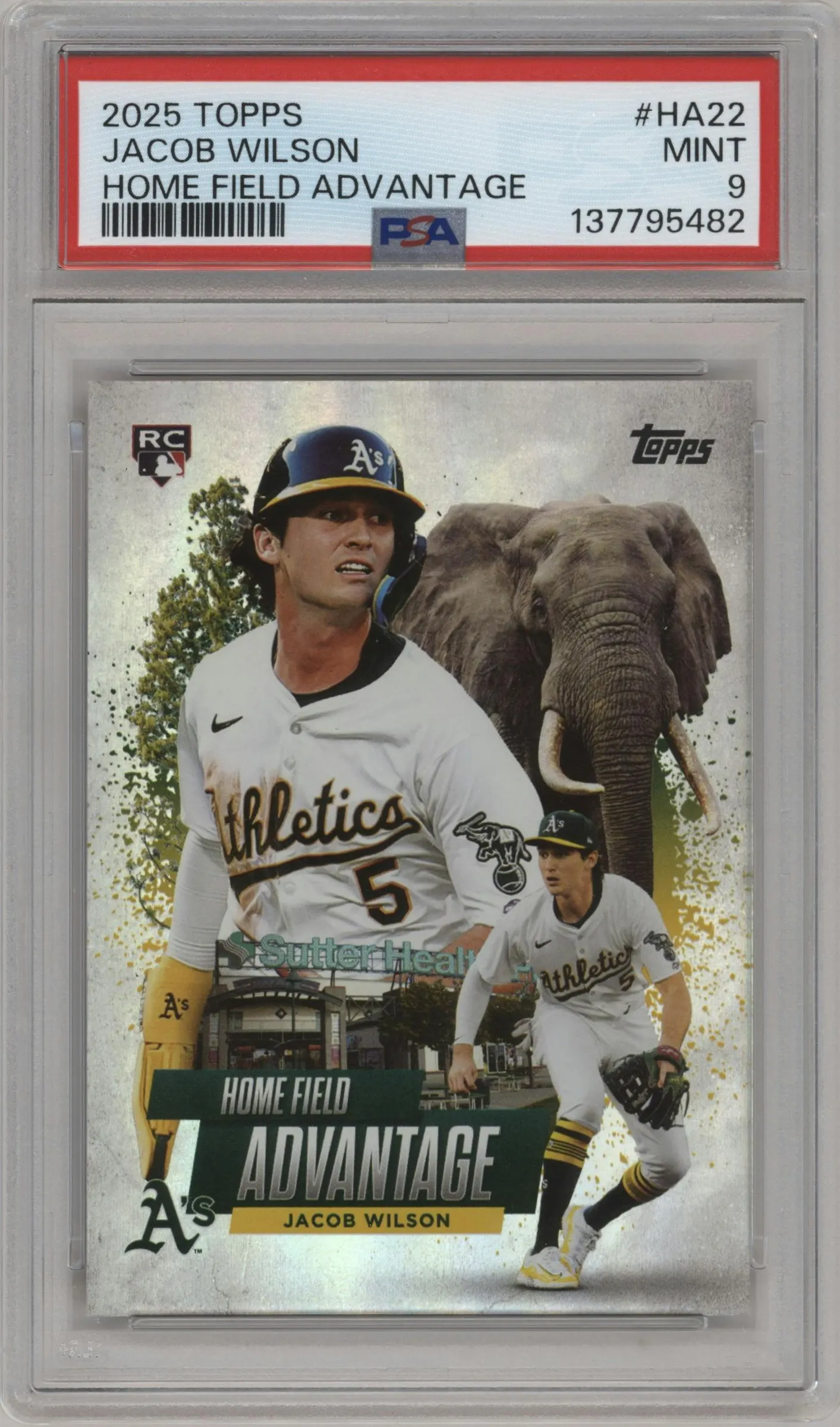2025 Topps Home Field Advantage Jacob Wilson #HA-22 PSA 9