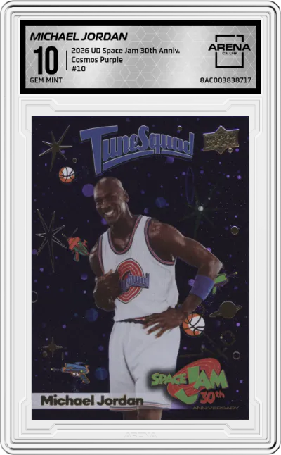2026 Upper Deck Space Jam 30th Anniversary Michael Jordan Cosmos Purple #10 ARENA CLUB 10