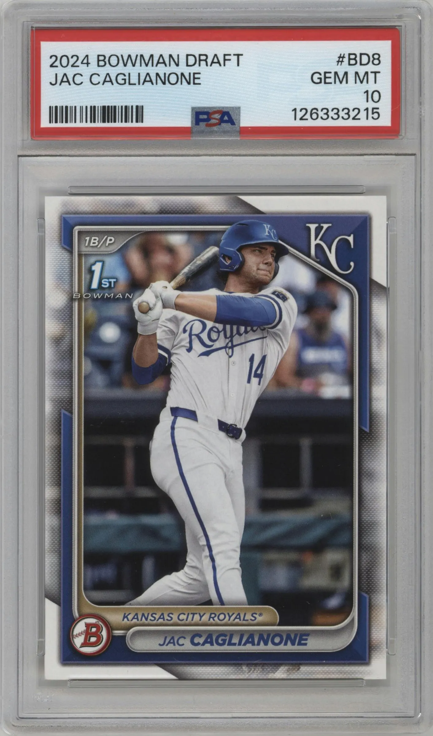 2024 Bowman Draft Jac Caglianone #BD-8 PSA 10