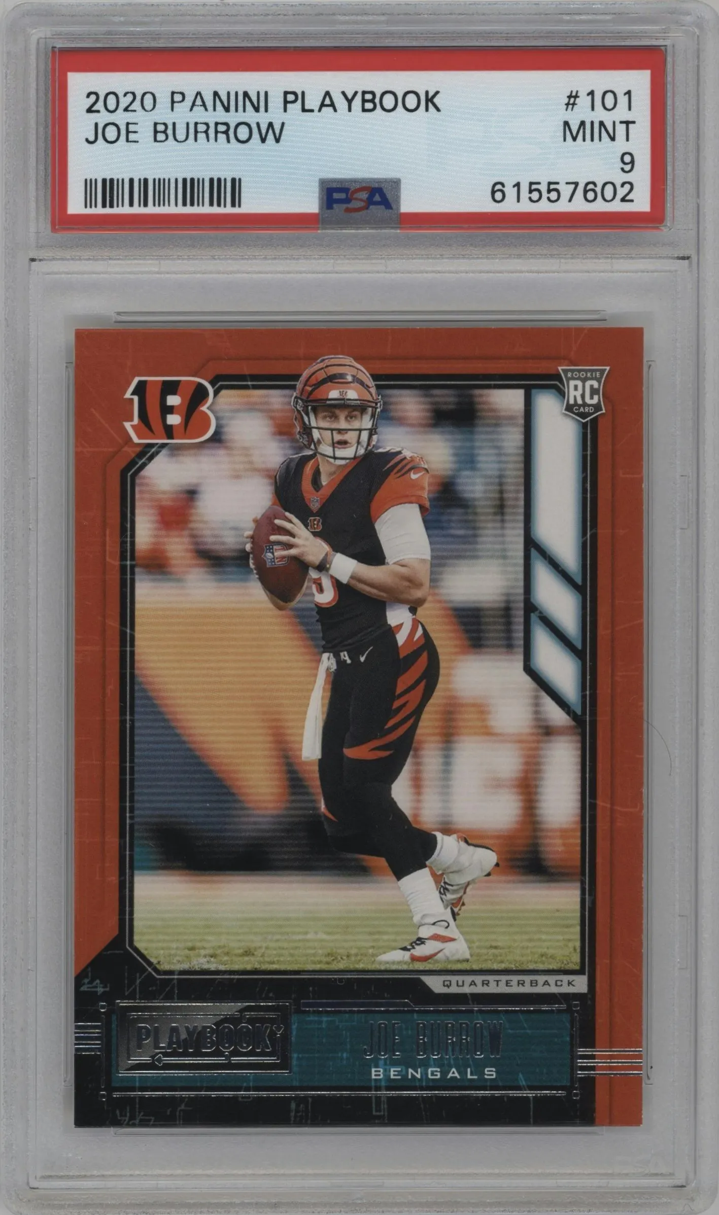 2020 Panini Playbook Joe Burrow PSA 9