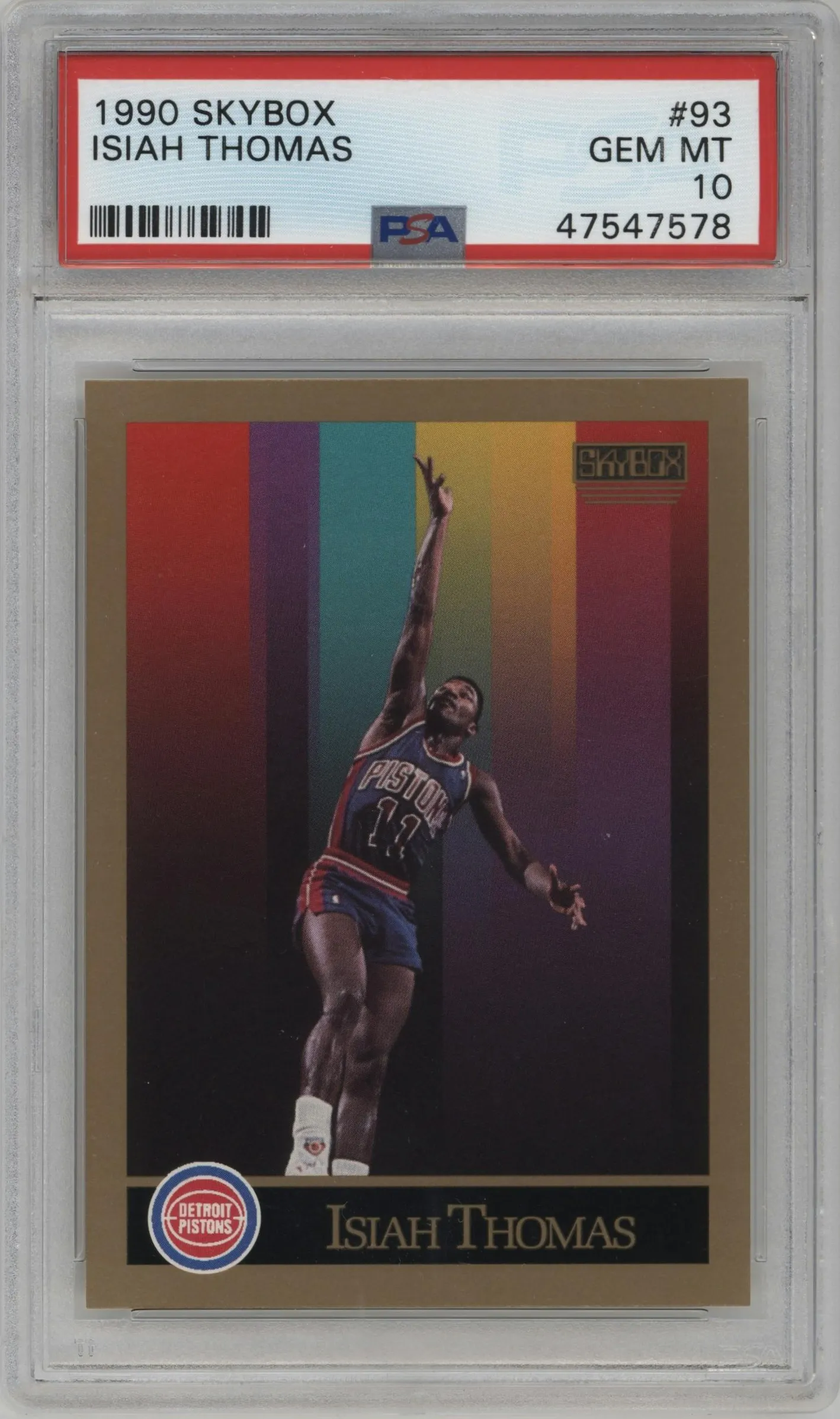 1990 SkyBox Isiah Thomas #93 PSA 10