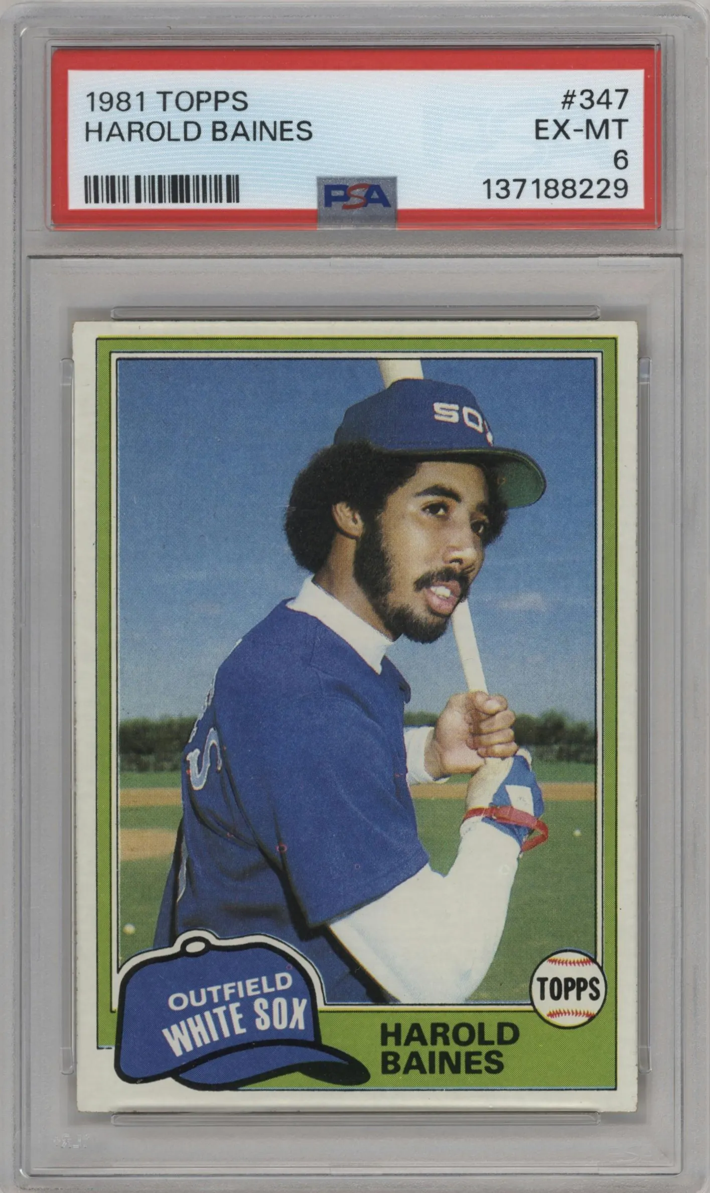 1981 Topps Harold Baines #347 PSA 6