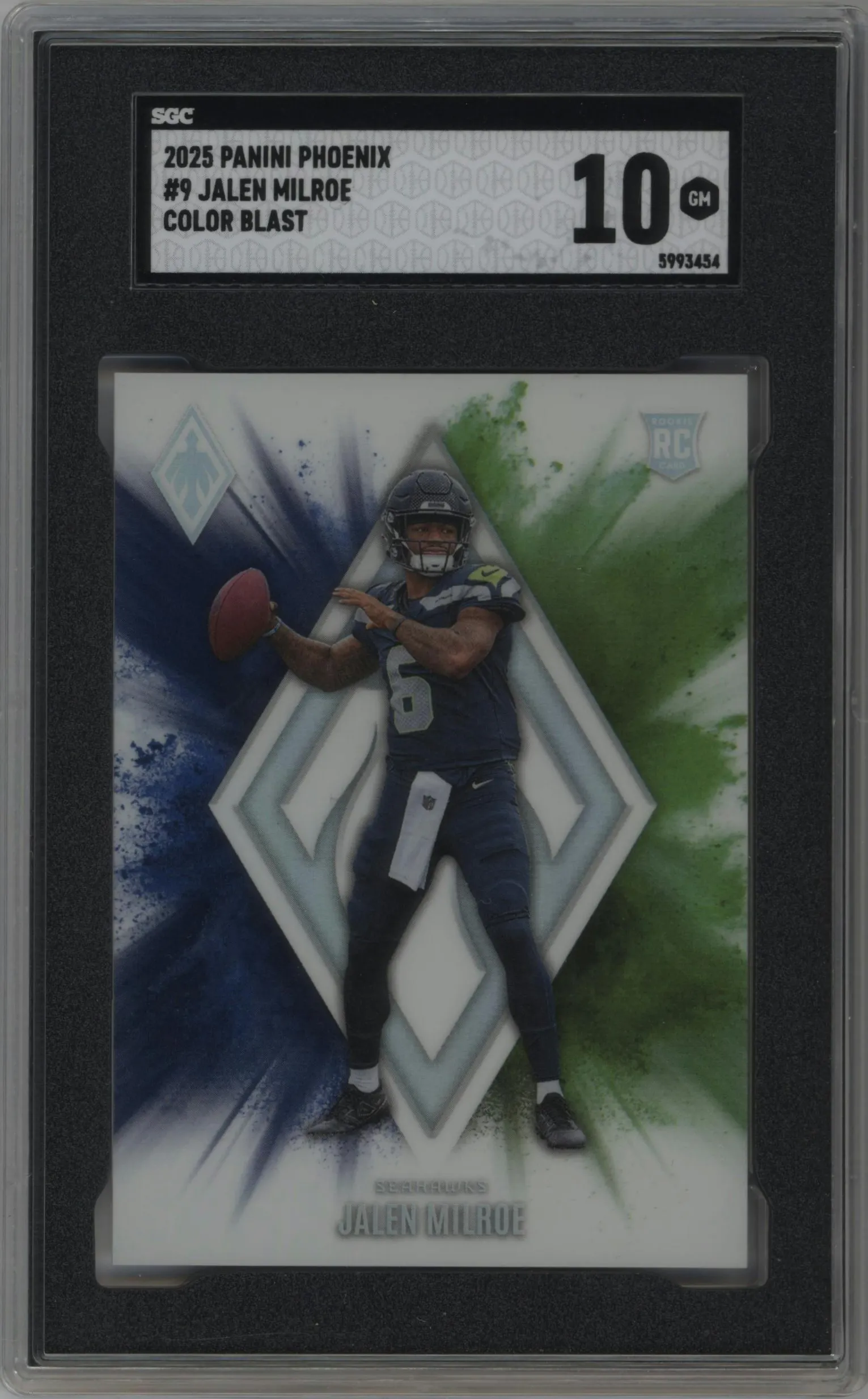 2025 Panini Phoenix Color Blast Jalen Milroe #9 SGC 10