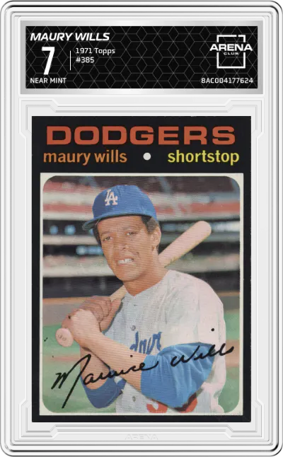 1971 Topps Maury Wills #385 ARENA CLUB 7