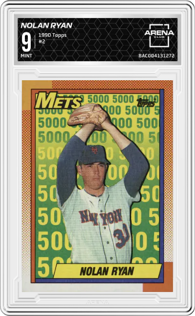 1990 Topps Nolan Ryan #2 ARENA CLUB 9