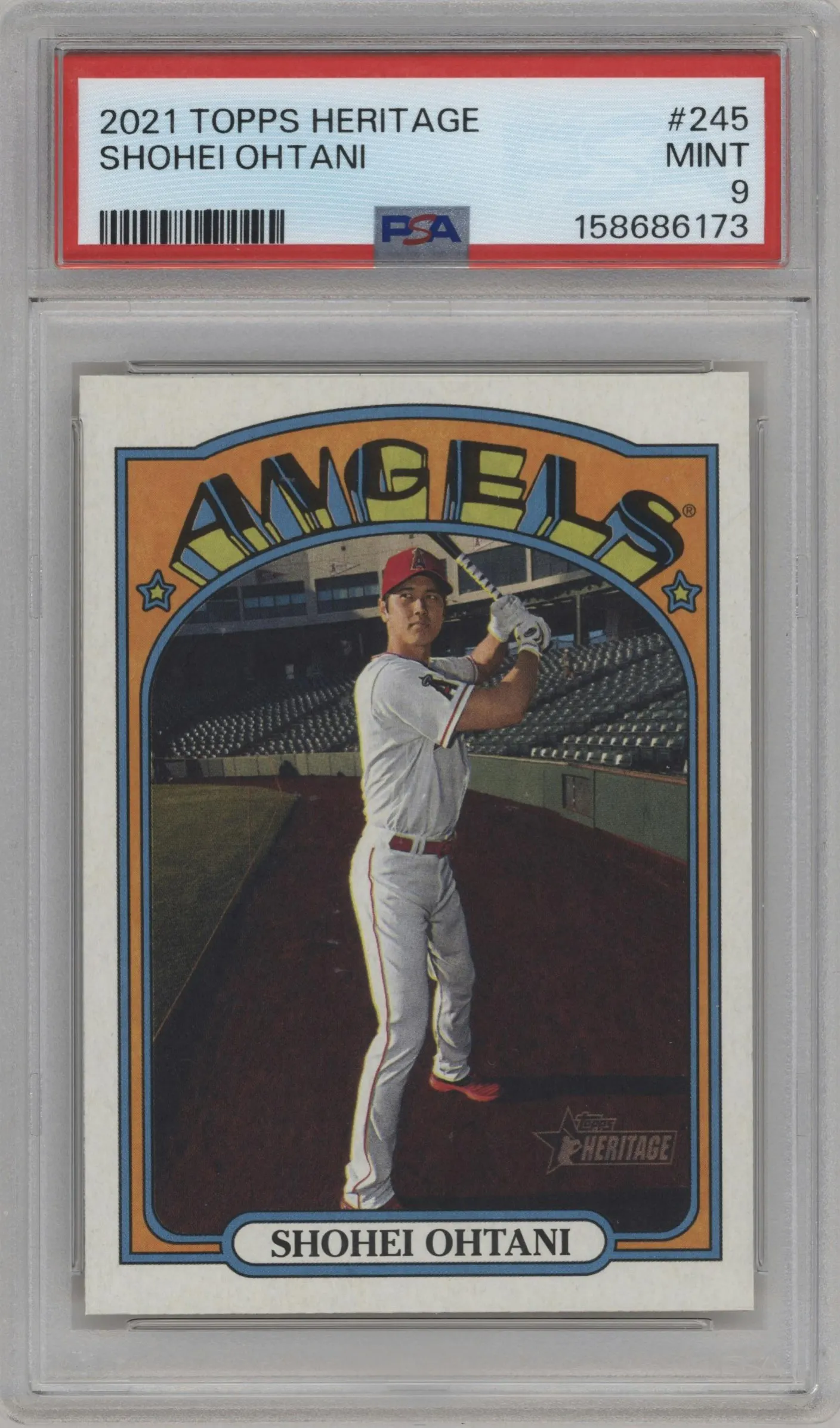 2021 Topps Heritage Shohei Ohtani #245 PSA 9