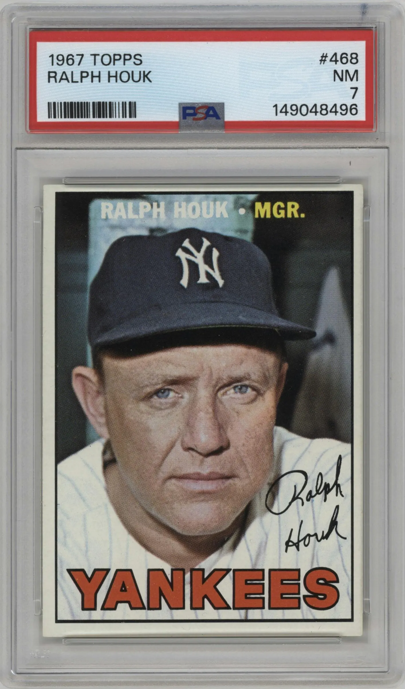 1967 Topps Ralph Houk #468 PSA 7