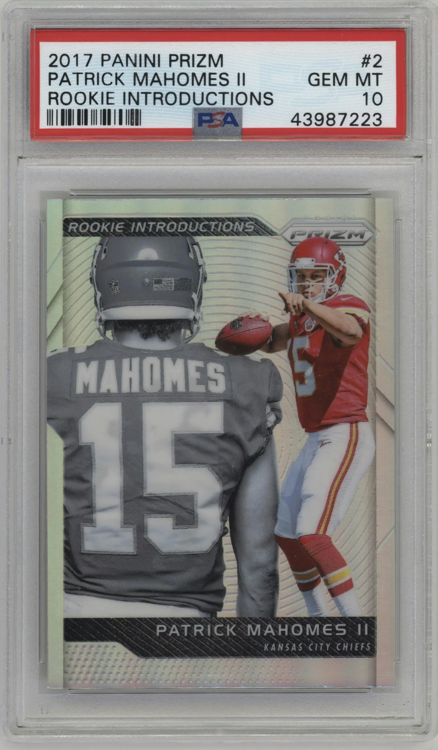 2017 Panini Prizm Rke.Introductions Patrick Mahomes II #2 PSA 10