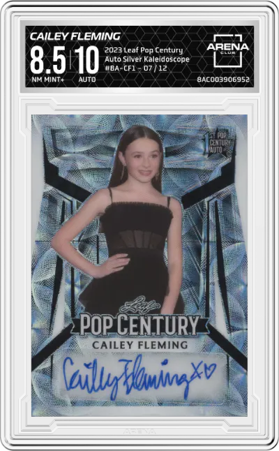 2023 Leaf Metal Pop Century Auto Cailey Fleming Silver Kaleidoscope ARENA CLUB 8.5