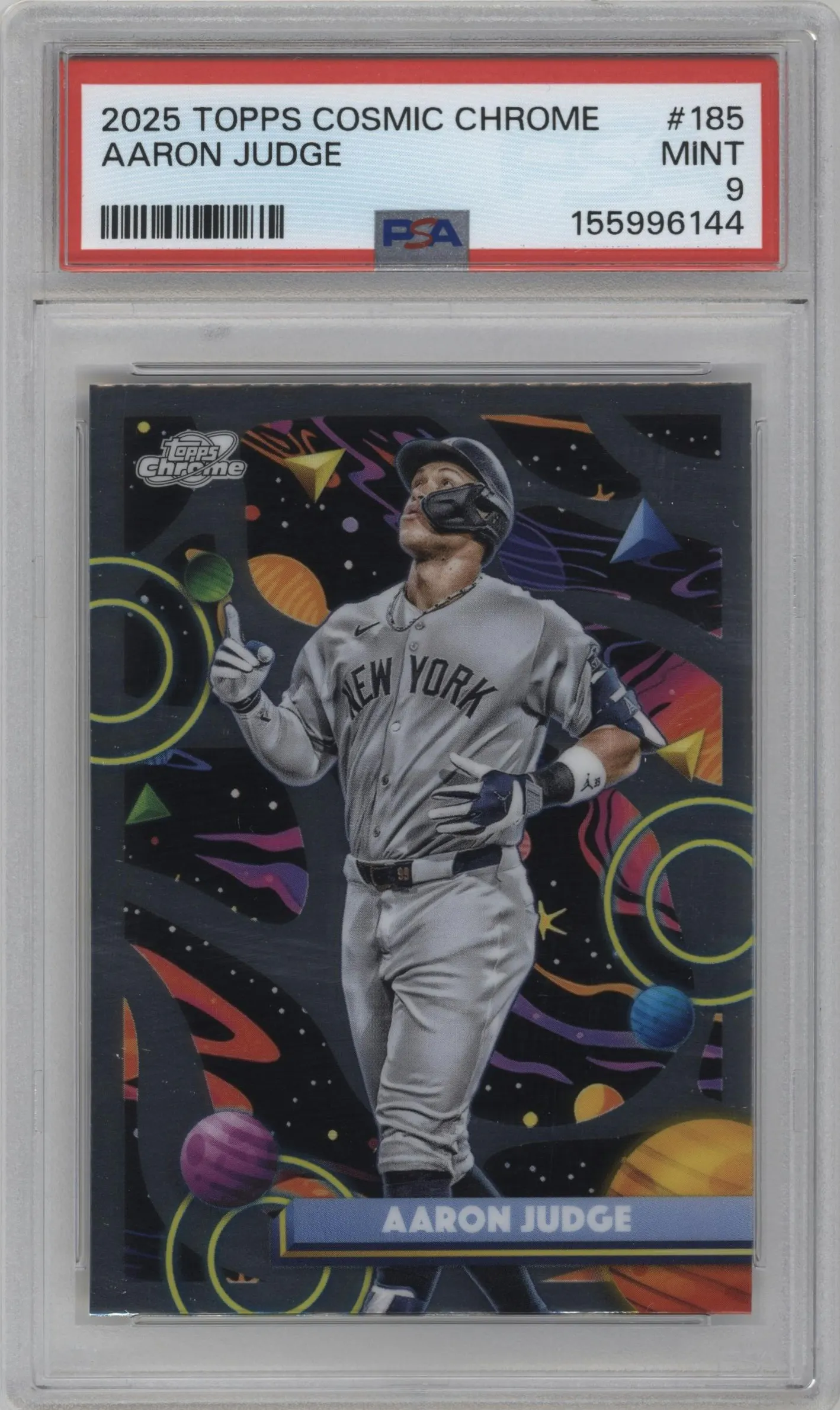 2025 Topps Chrome Cosmic Aaron Judge #185 PSA 9