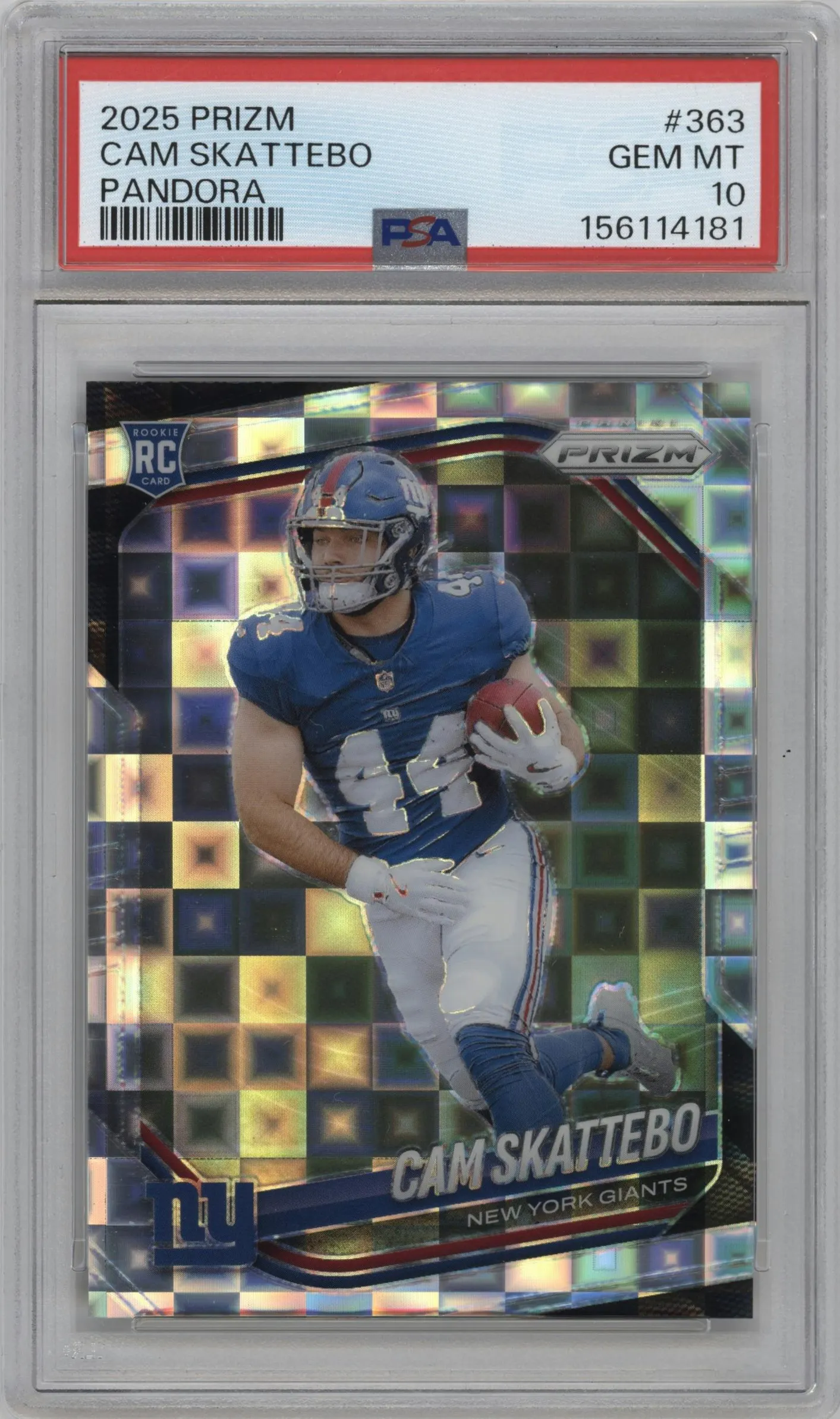 2025 Panini Prizm Cam Skattebo Pandora #363 PSA 10