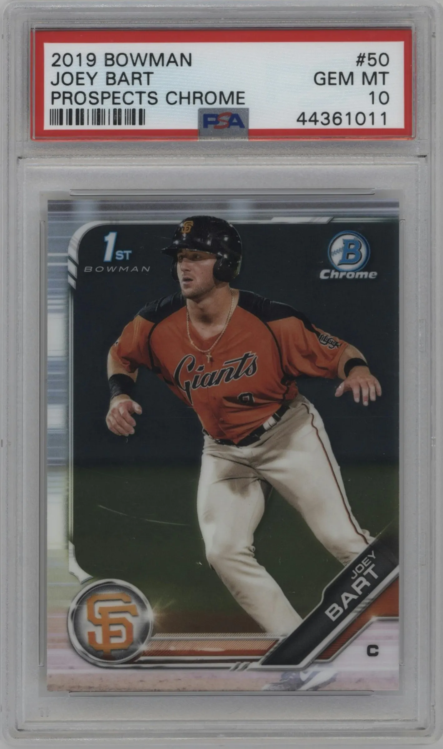 2019 Bowman Chr.Pros. Joey Bart #BCP-50 PSA 10