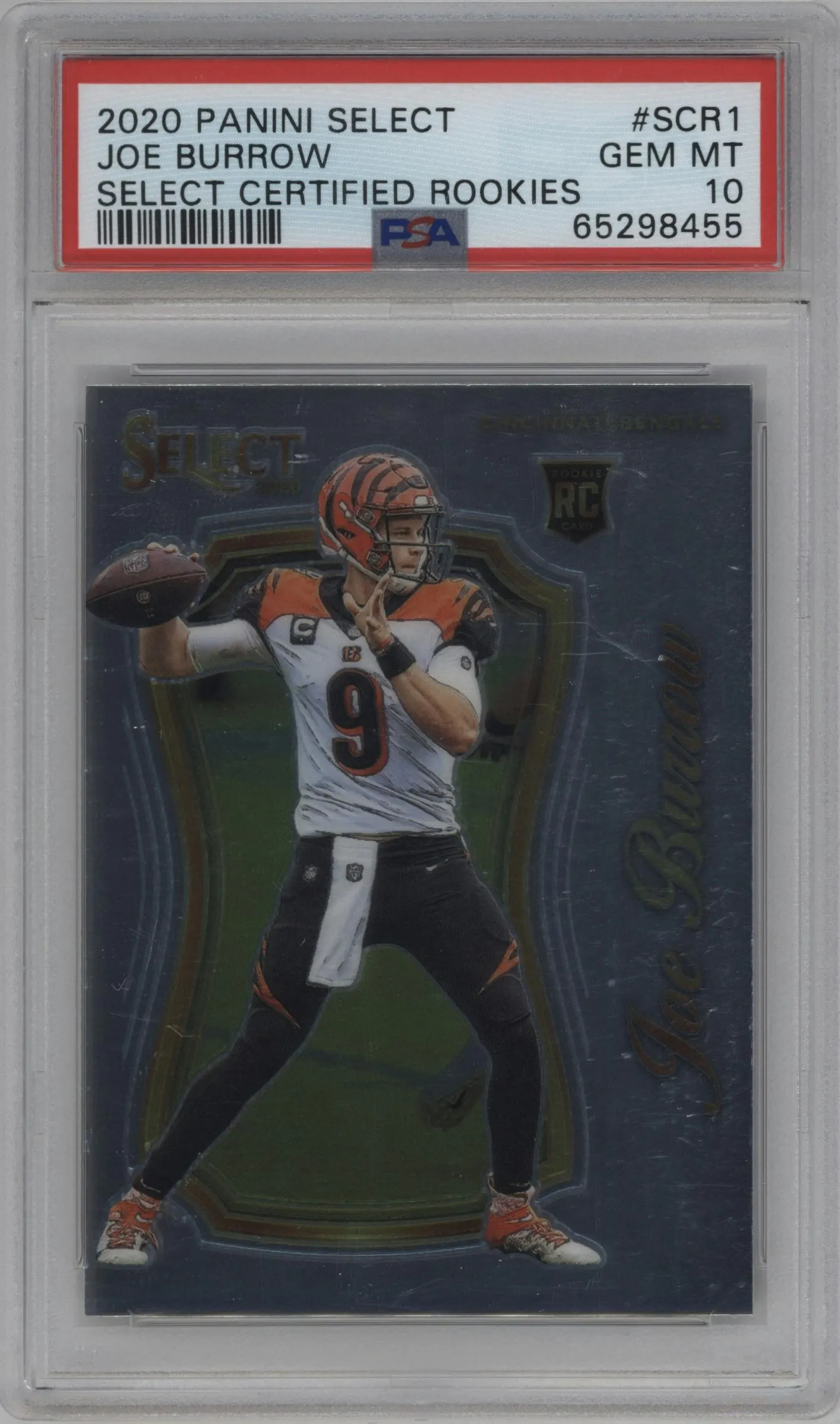 2020 Panini Select Certified Rke. Joe Burrow #SCR-1 PSA 10