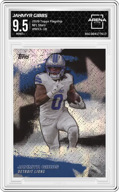 2026 Topps Flagship NFL Stars Jahmyr Gibbs #NFLS-18 ARENA CLUB 9.5