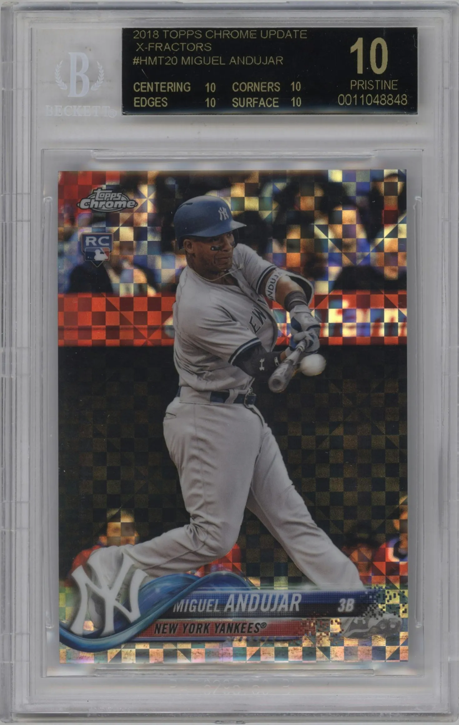 2018 Topps Chrome Update Miguel Andujar X-Fractor #HMT20 BGS 10