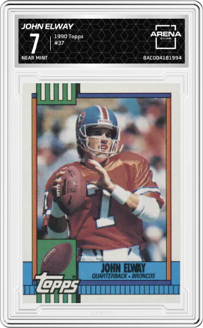 1990 Topps John Elway #37 ARENA CLUB 7