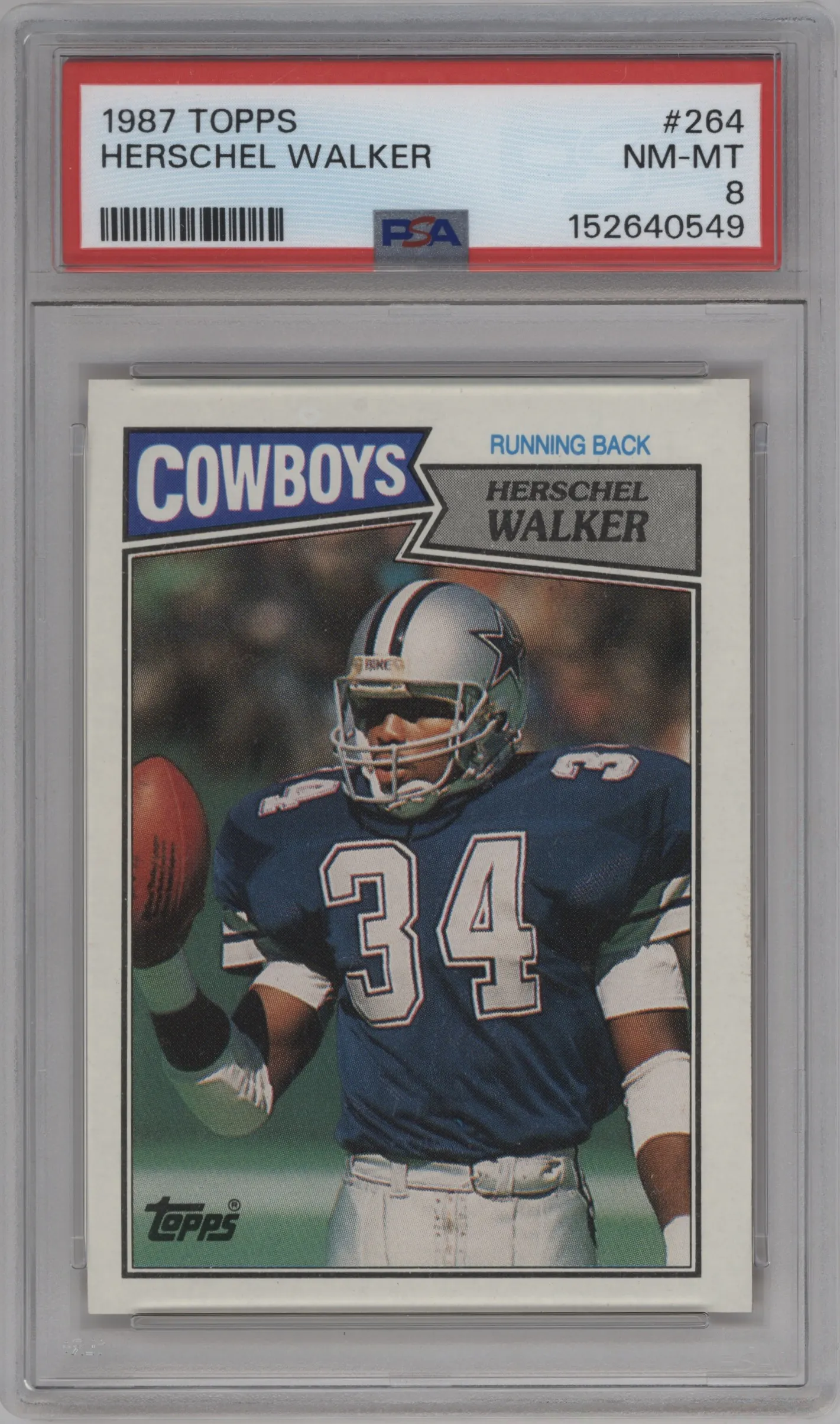 1987 Topps Herschel Walker #264 PSA 8