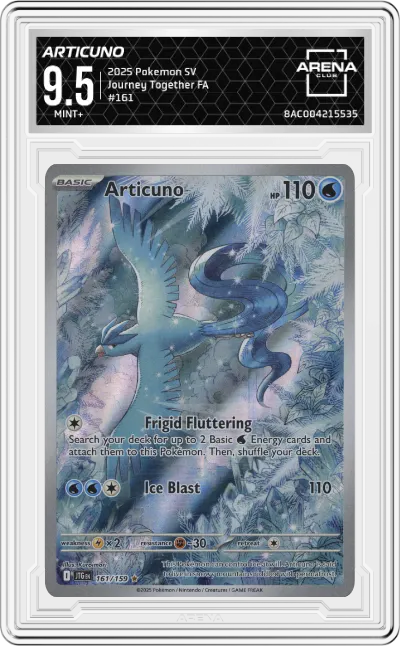 2025 Pokemon SV Journey Together Articuno #161 ARENA CLUB 9.5