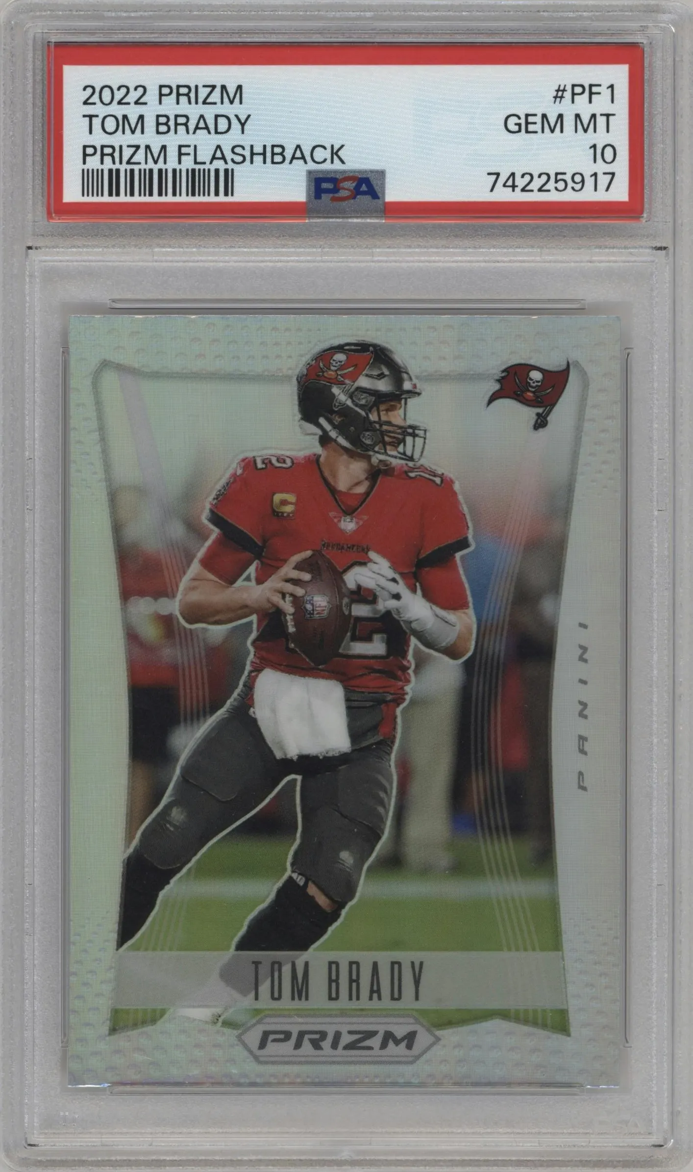2022 Panini Prizm Flashback Tom Brady Silver Prizm #PF-1 PSA 10