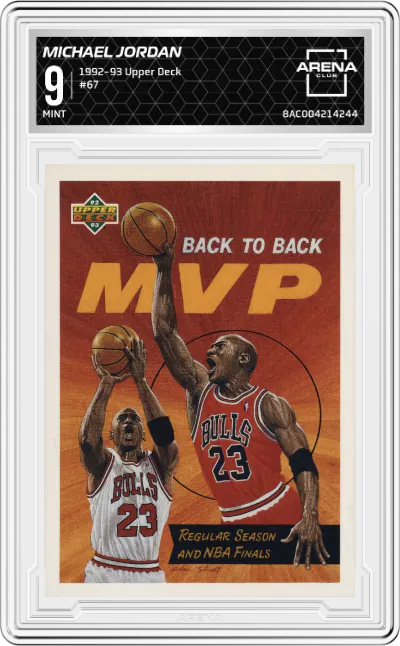 1992 Upper Deck Michael Jordan #67 ARENA CLUB 9