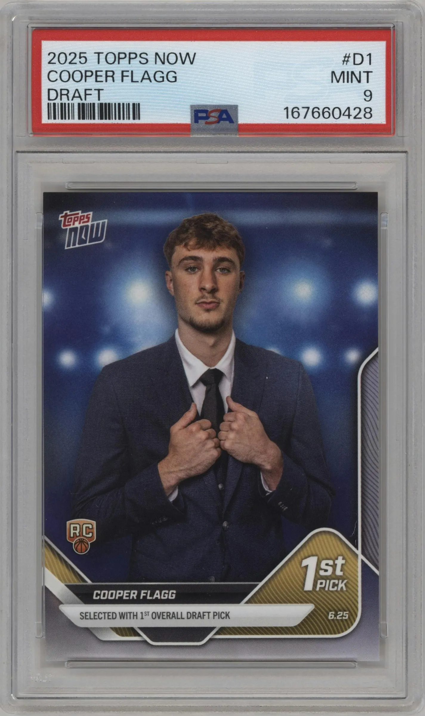 2025 Topps Now Cooper Flagg #D1 PSA 9