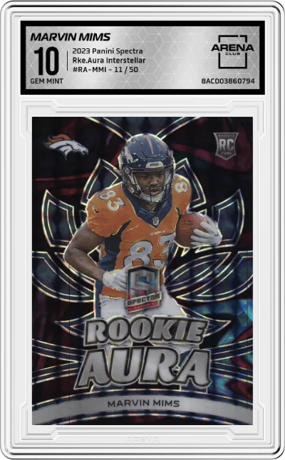 2023 Panini Spectra Rke.Aura Marvin Mims Interstellar #RA-MMI ARENA CLUB 10