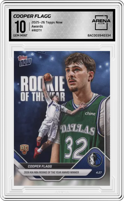 2025 Topps Now Awards Cooper Flagg #ROTY ARENA CLUB 10