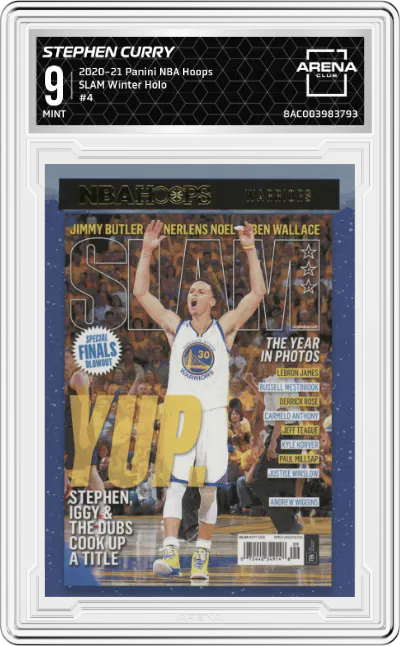 2020 Panini NBA Hoops SLAM Stephen Curry Winter Holo #4 ARENA CLUB 9