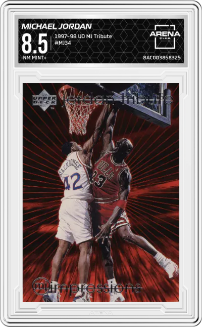 1997 Upper Deck Michael Jordan Tribute Michael Jordan #MJ34 ARENA CLUB 8.5