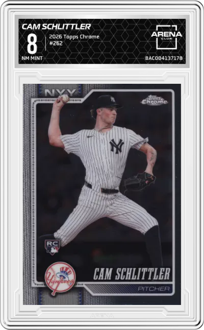 2026 Topps Chrome Cam Schlittler #262 ARENA CLUB 8