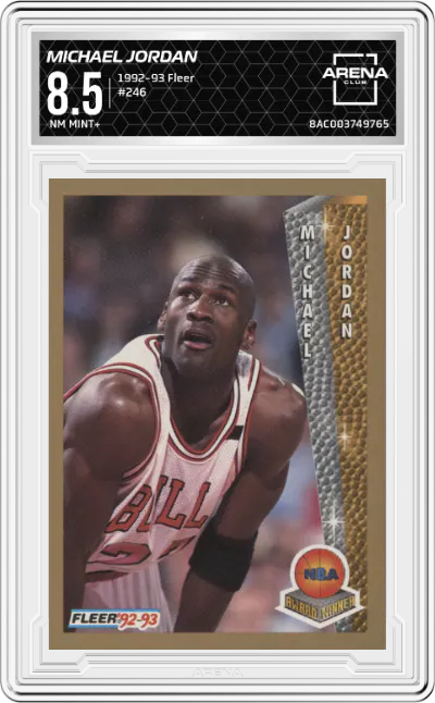 1992 Fleer Michael Jordan #246 ARENA CLUB 8.5