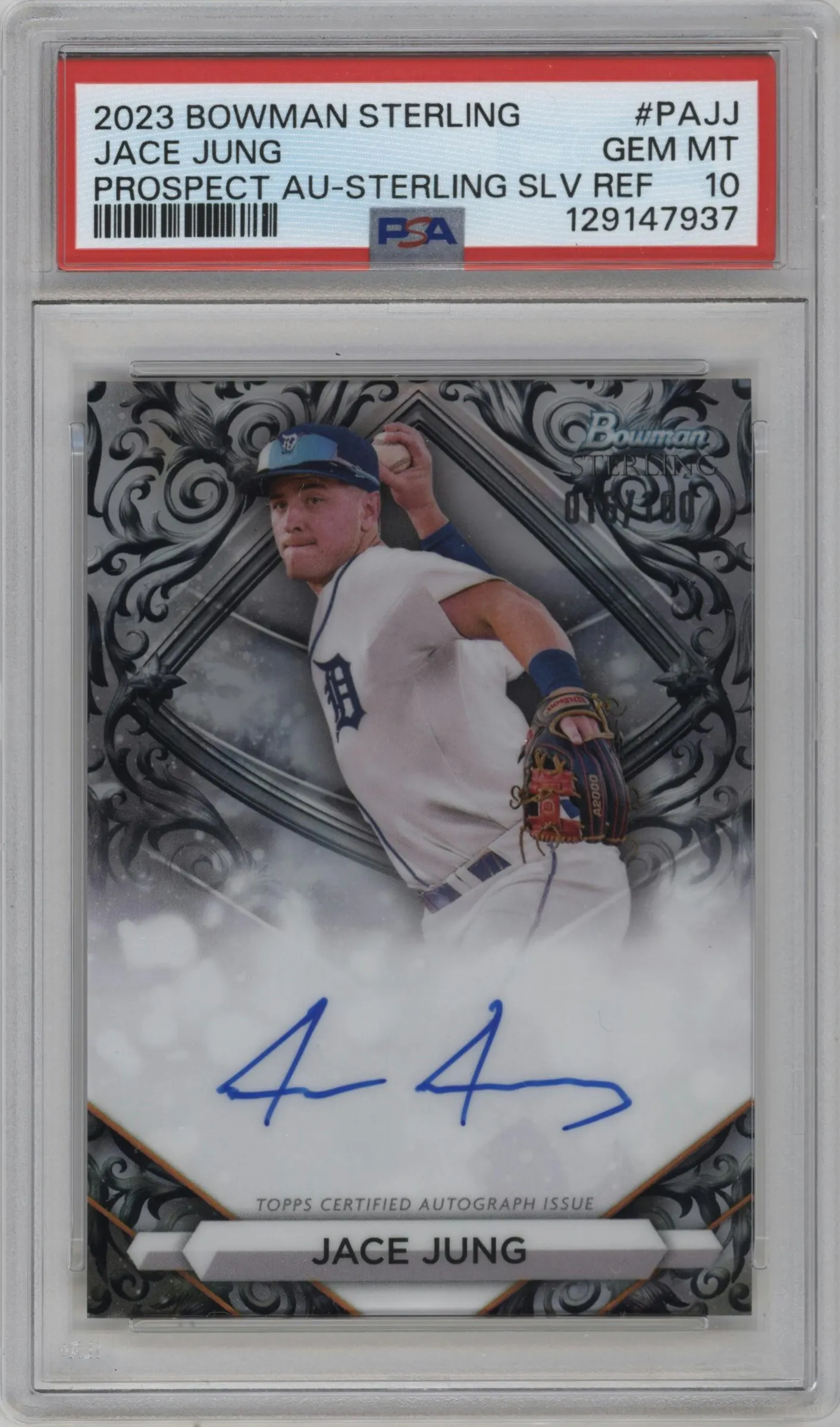 2023 Bowman Sterling Prospect Auto Jace Jung Sterling Silver #PA-JJ PSA 10