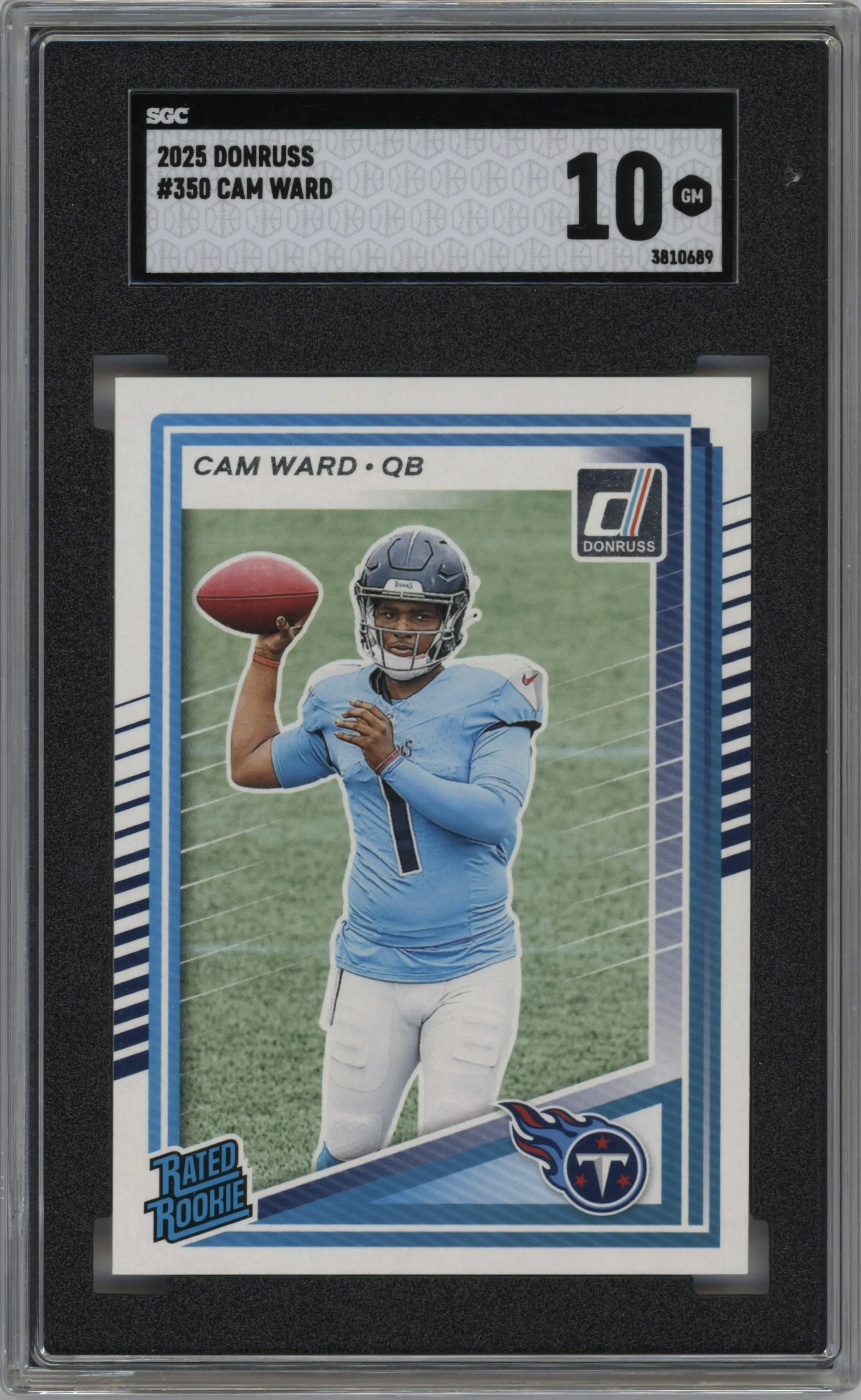 2025 Panini Donruss Rated Rookie Cam Ward #350 SGC 10