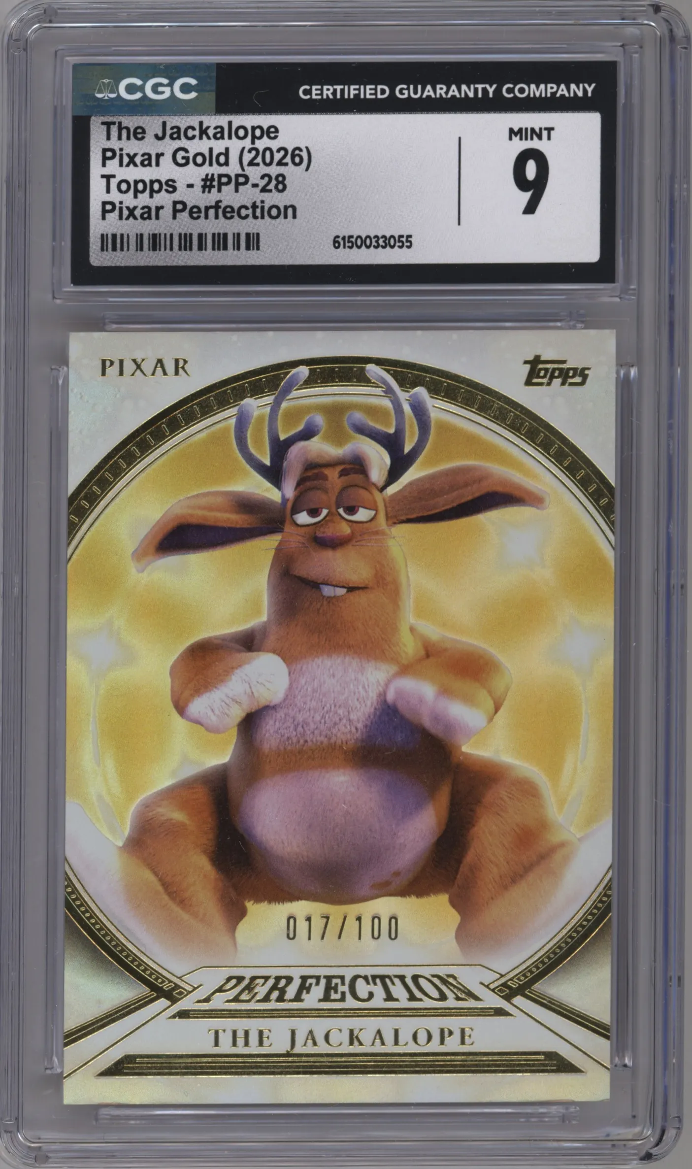 2025 Topps Pixar Gold Pixar Perfection THE Jackalope CGC 9
